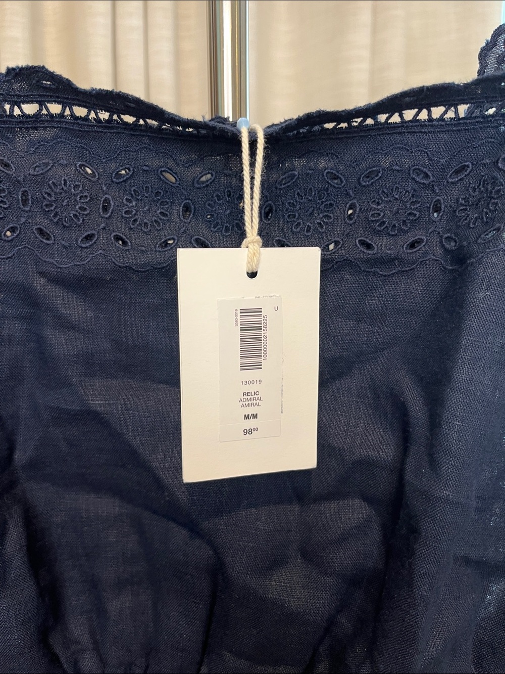 Aritzia Little Moon Driftline Linen Top Admiral Medium NWT - Picture 9 of 10